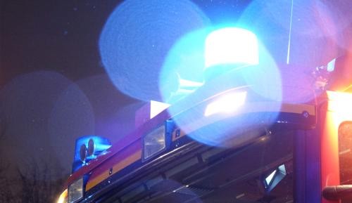 Feuerwehr Feuerwehrblaulicht bei Nacht