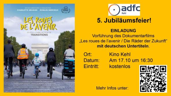 Einladung zum Dokumentarfilm "Räder der Zukunft"